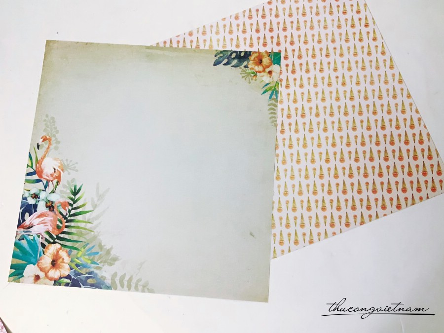 Giấy Scrapbook, Album, thiệp cao cấp in 2 mặt - M4