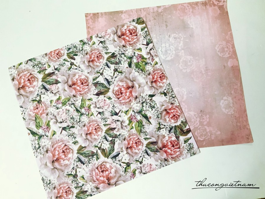 Giấy Scrapbook, Album, thiệp cao cấp in 2 mặt - M10