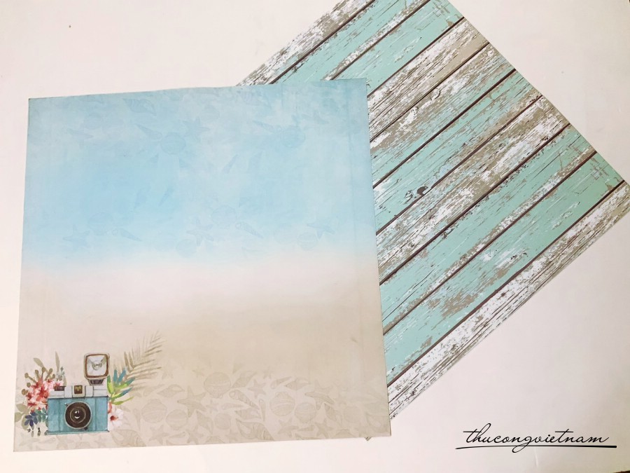 Giấy Scrapbook, Album, thiệp cao cấp in 2 mặt - M13