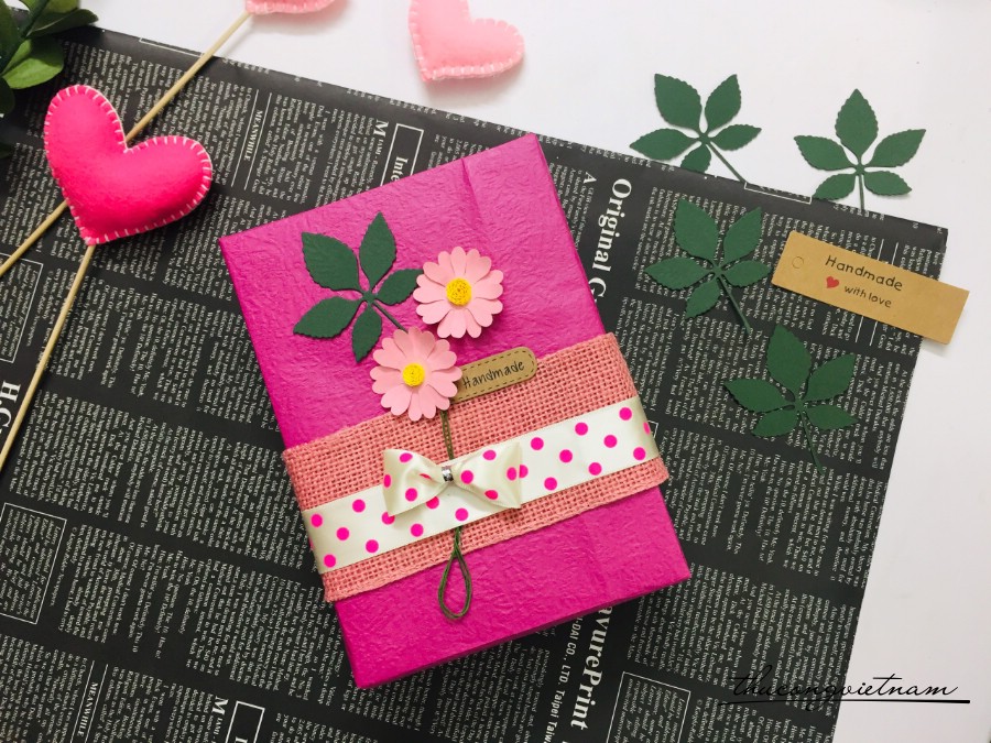Hộp quà gói sẵn giấy gân sần (18*13*5cm) - Mẫu 6
