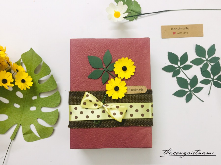 Hộp quà gói sẵn giấy gân sần (18*13*5cm) - Mẫu 11