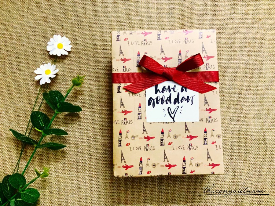 Hộp quà gói sẵn phong cách Vintage kiểu đơn giản - M24