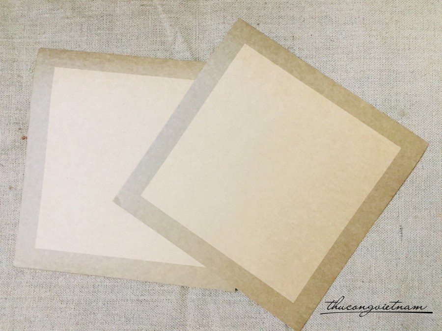 Giấy kraft vẽ tranh 33*33cm bo vuông màu xám nhạt
