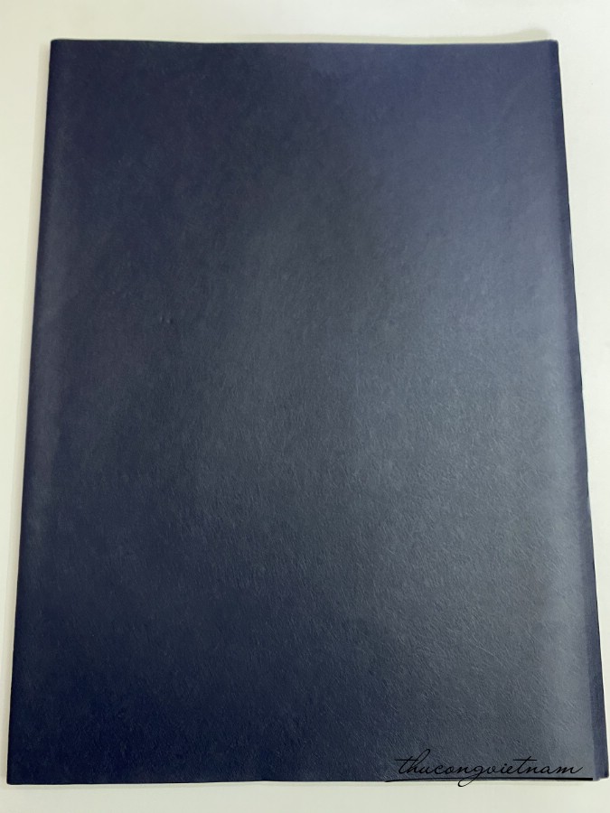 Giấy gân nổi nhũ cao cấp 50*70cm - Xanh đen
