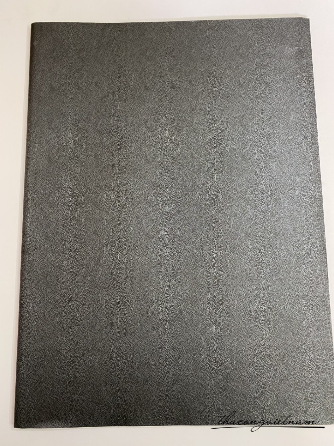 Giấy gân nổi nhũ cao cấp 50*70cm - Xám đậm