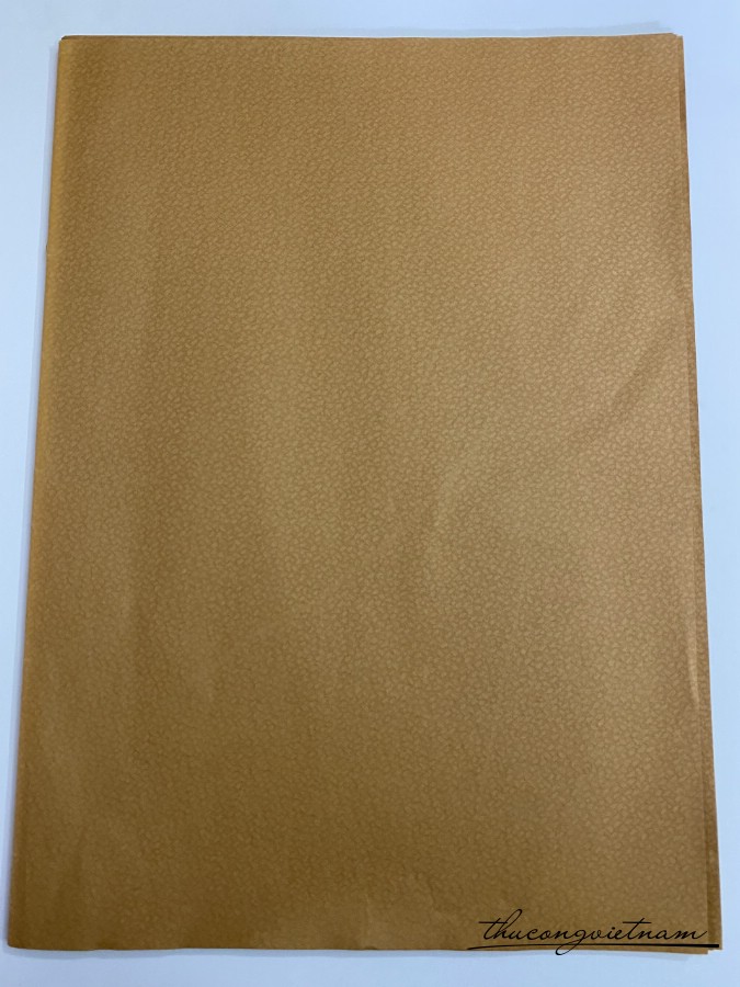 Giấy gân nổi nhũ cao cấp 50*70cm - Vàng đất