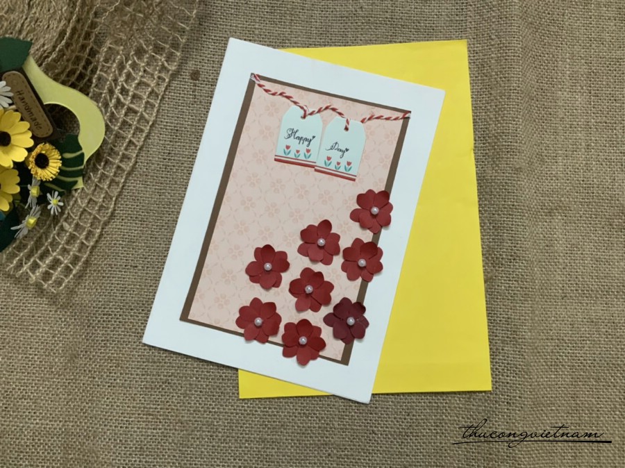 Thiệp Happy Day đỏ 15*20cm