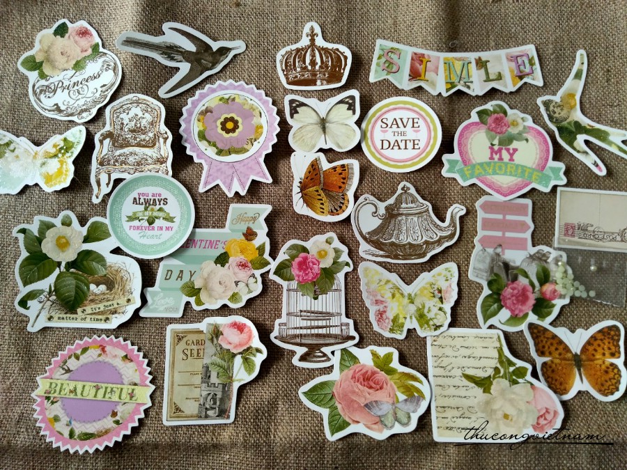 Die-cut trang trí mẫu 2
