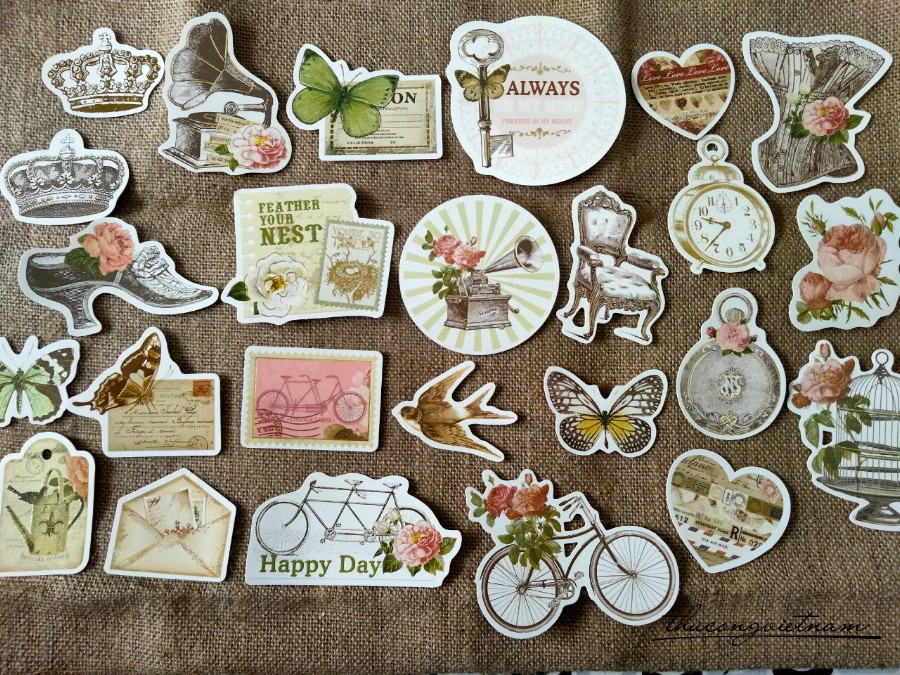 Die-cut trang trí mẫu 3