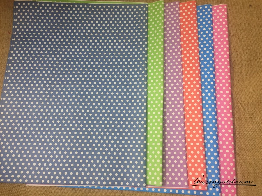 Set 6 tờ Giấy gói quà chấm bi 50*70cm