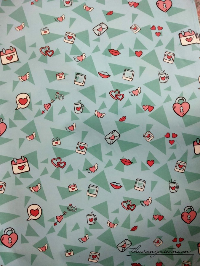 Giấy gói quà phong thư tình yêu 50*70cm