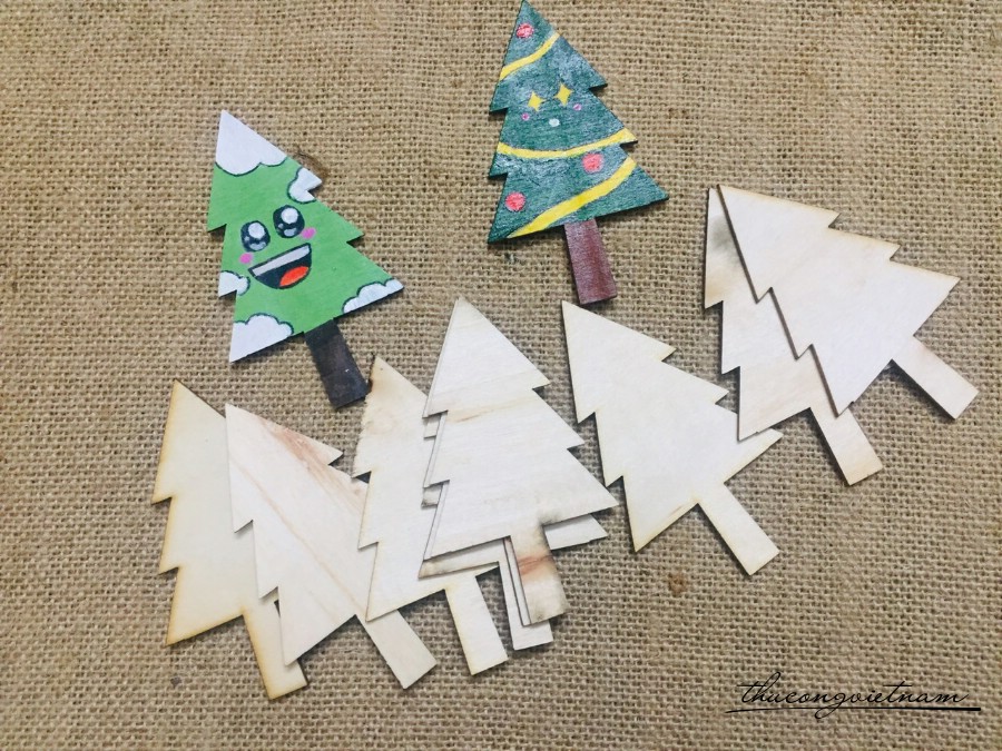 Thẻ gỗ trơn cây thông - 10cm