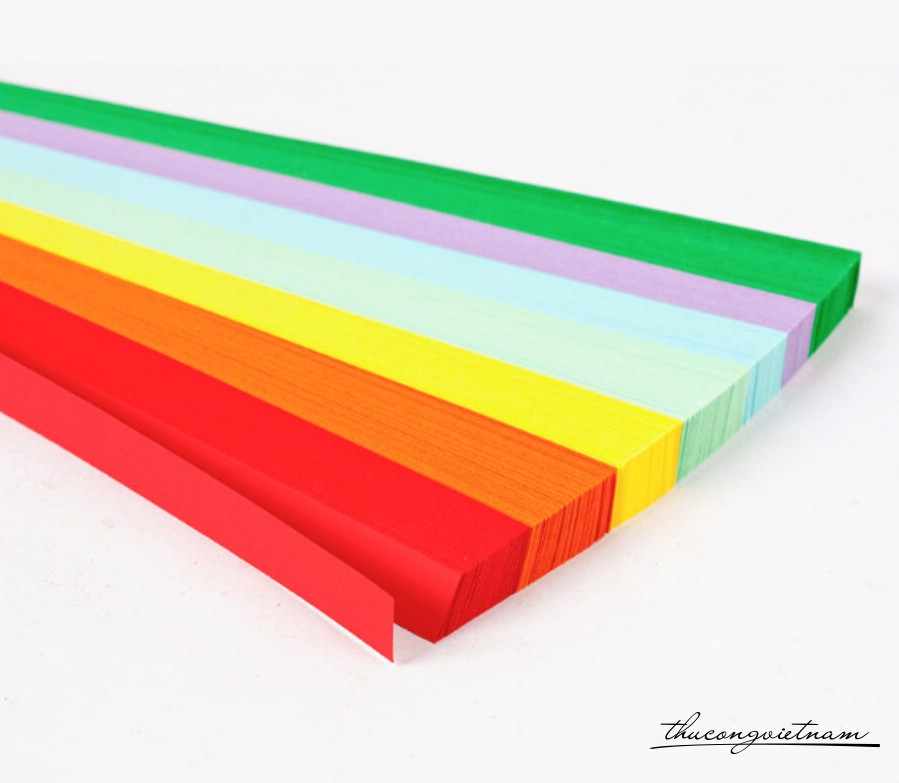 Giấy xếp sao 7 màu 1*24cm (540 sợi)