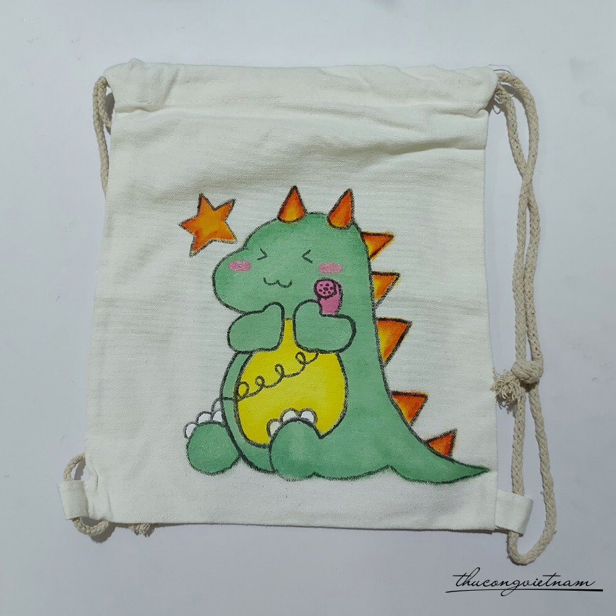 Balo túi rút khủng long dễ thương 30*35cm