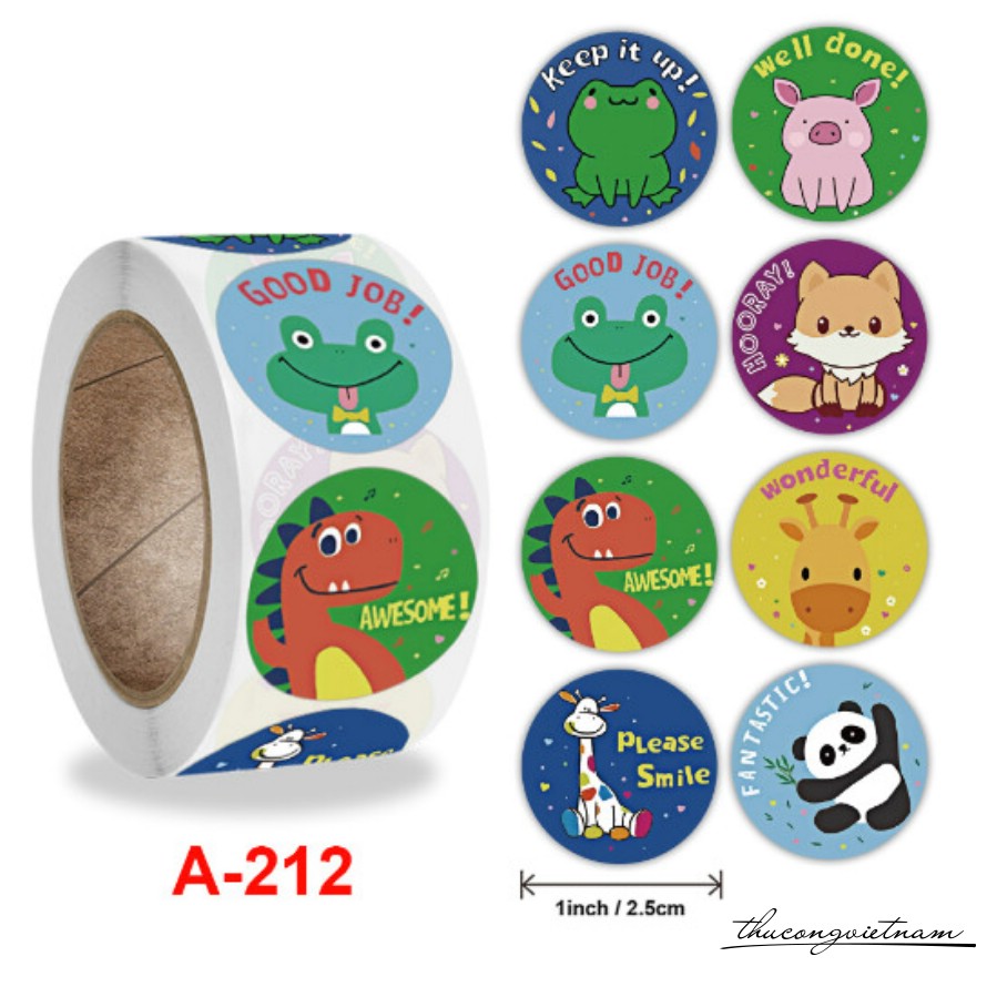 Sticker khen thưởng , động lực, note (500 tem) - Mẫu A212