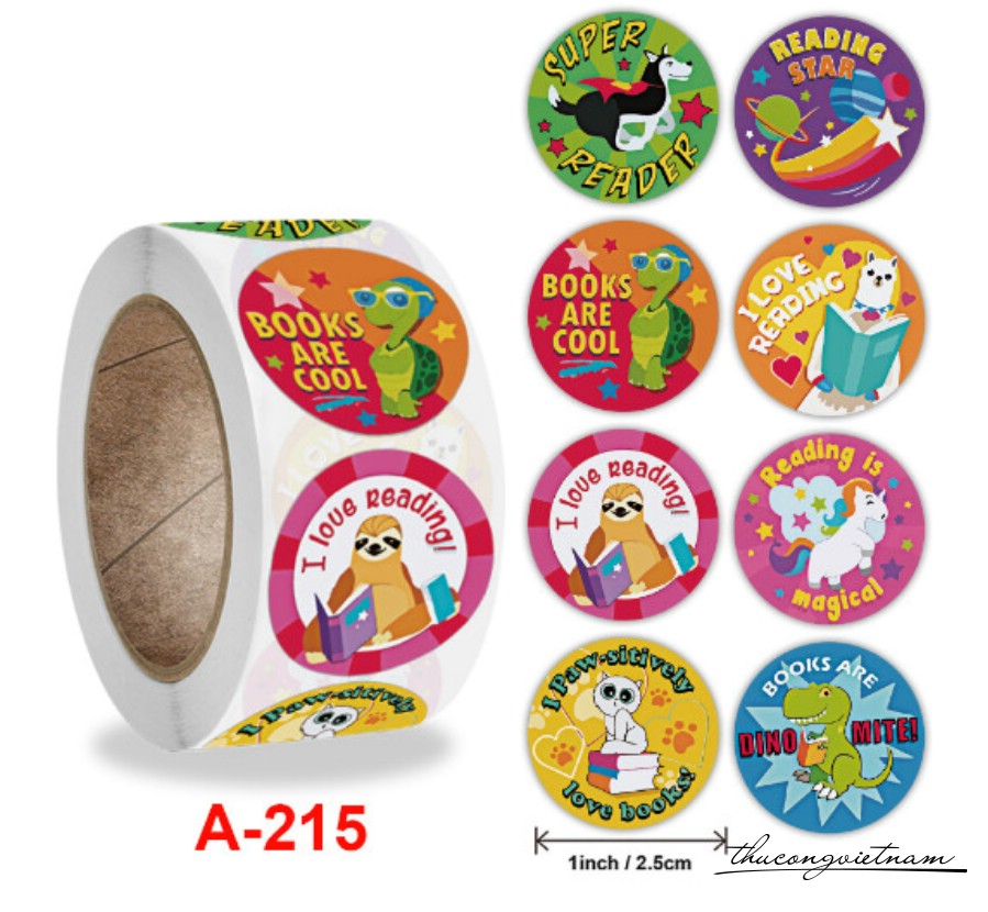 Sticker khen thưởng , động lực, note (500 tem) - Mẫu A215