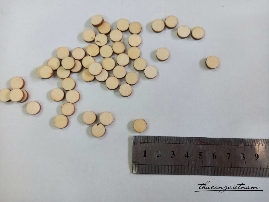Khoanh gỗ tròn 1cm - 100 cái