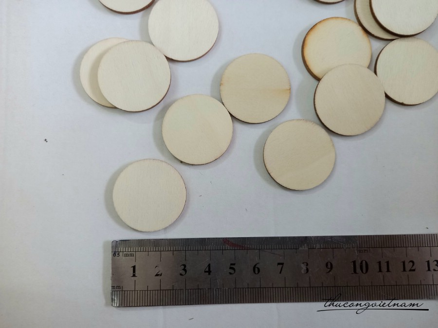 Khoanh gỗ tròn 3cm - 50 cái