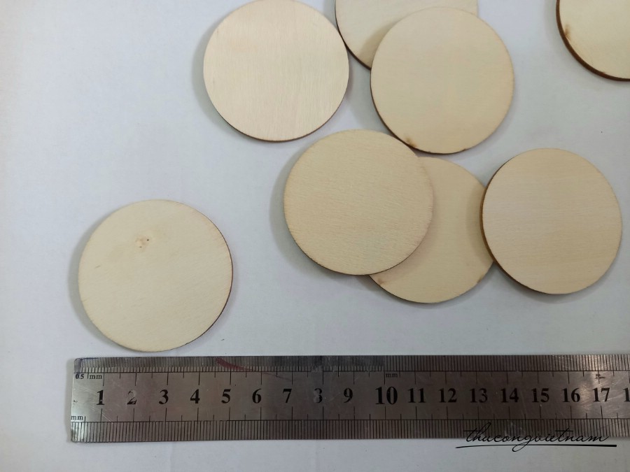 Khoanh gỗ tròn 5cm - 50 cái