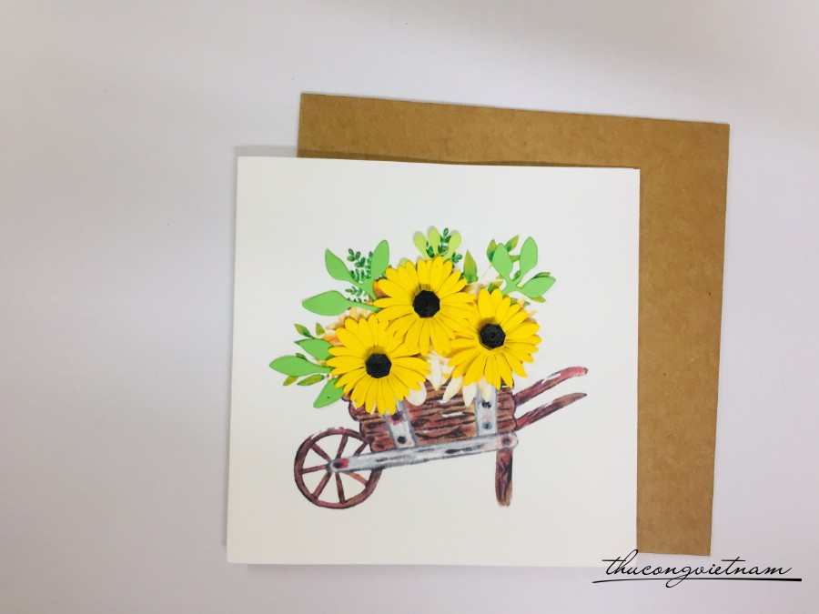 Thiệp quilling 10*10cm - M8