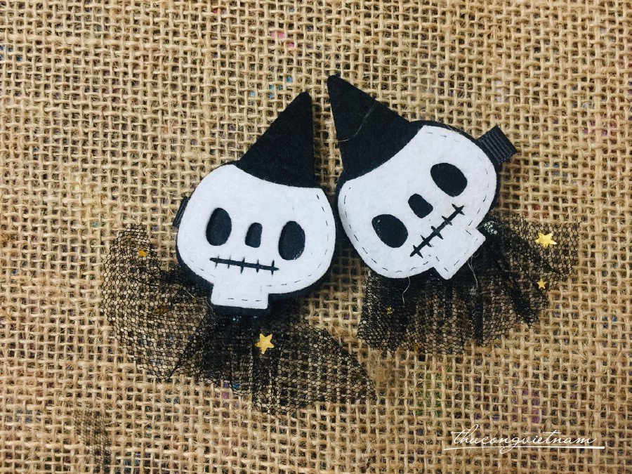 Kẹp tóc Halloween (8*8cm) - Mẫu 1