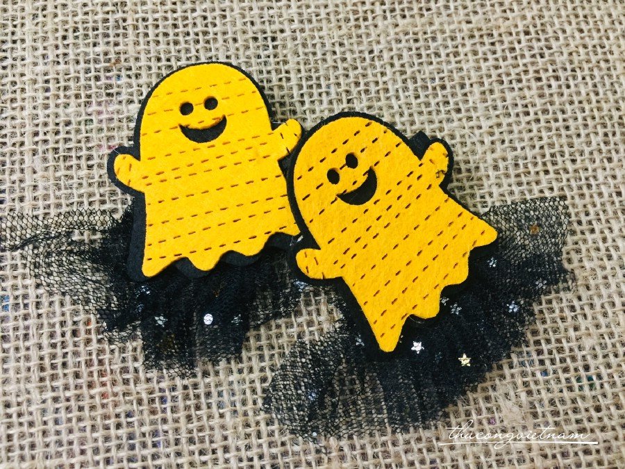 Kẹp tóc Halloween (8*8cm) - Mẫu 3