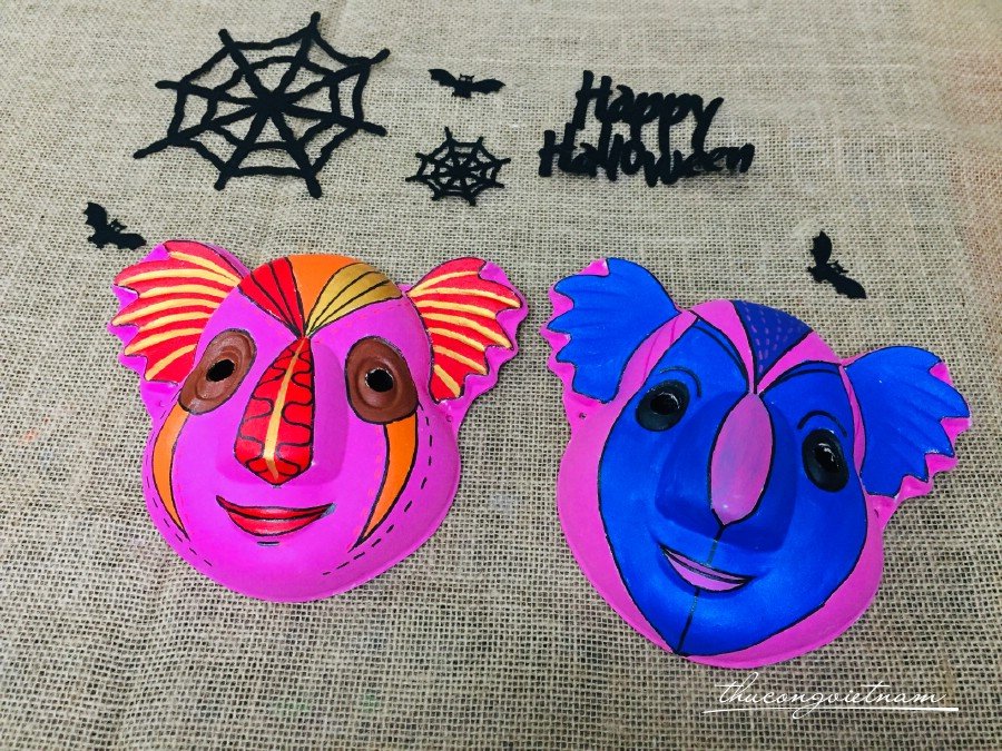 Mặt nạ giấy trang trí - Koala hồng