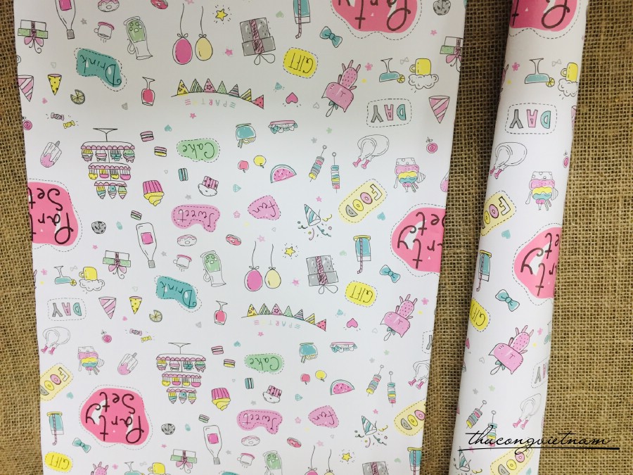 Giấy gói quà lụa - Party Set 