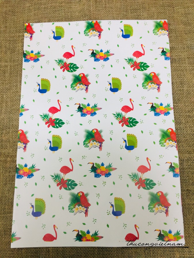 Giấy gói quà lụa - Những chú chim xinh