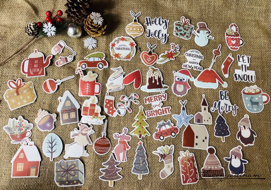 Die-cut trang trí Giáng Sinh mẫu 13