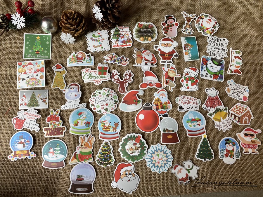 Die-cut trang trí GIáng SInh mẫu 14
