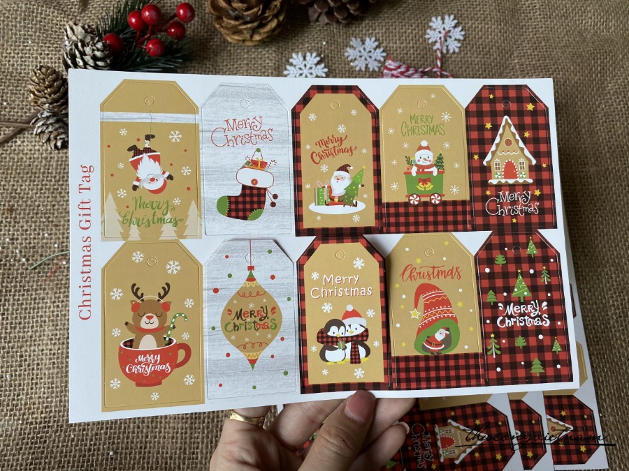 Christmas Gift Tag - Mẫu 1