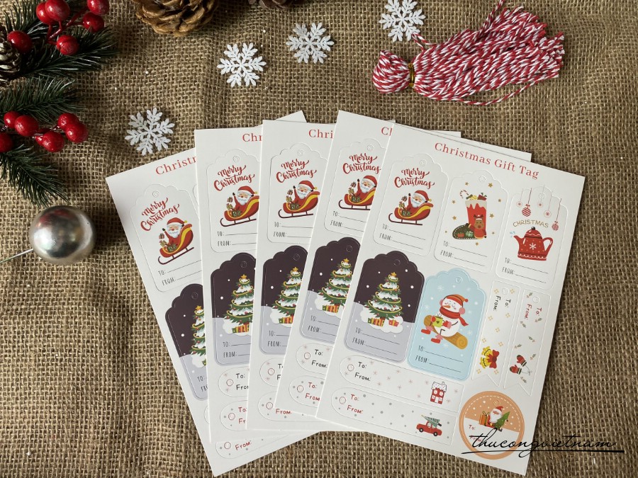 Christmas Gift Tag - Mẫu 3