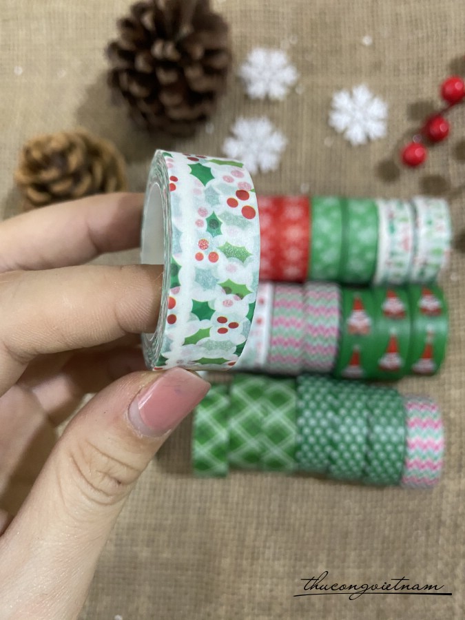 Băng keo trang trí Giáng Sinh (1.5cm*10m) - Mẫu 1
