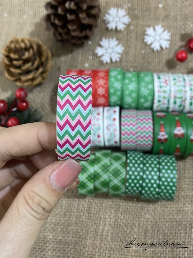 Băng keo trang trí Giáng Sinh (1.5cm*10m) - Mẫu 4