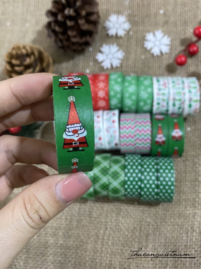 Băng keo trang trí Giáng Sinh (1.5cm*10m) - Mẫu 5