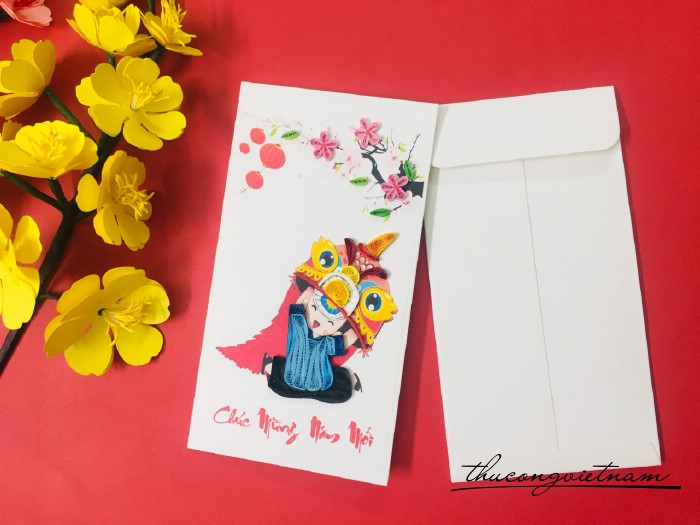 Bao lì xì quilling 9*16.5cm - Mẫu 2