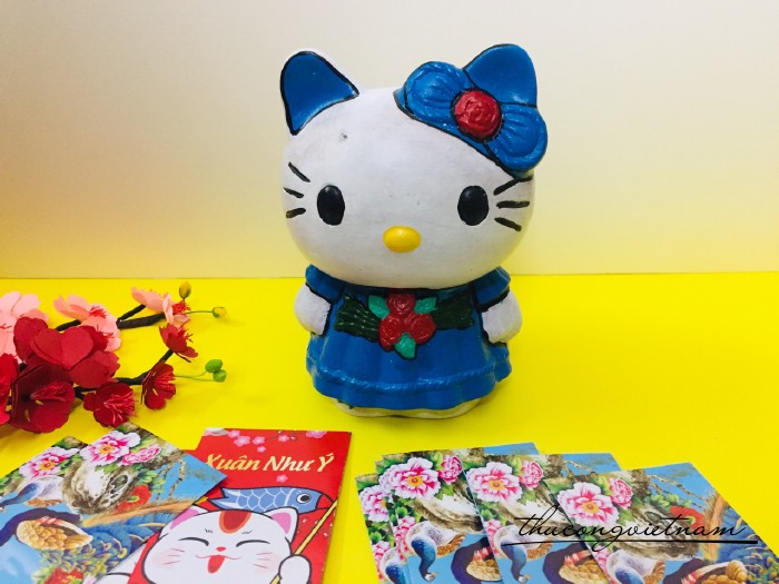 Heo đất Mèo Kitty xanh dương (20*14cm)