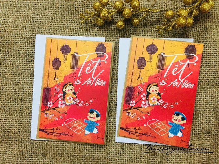 Thiệp in Tết (10.5*15.5cm) - Mẫu 2