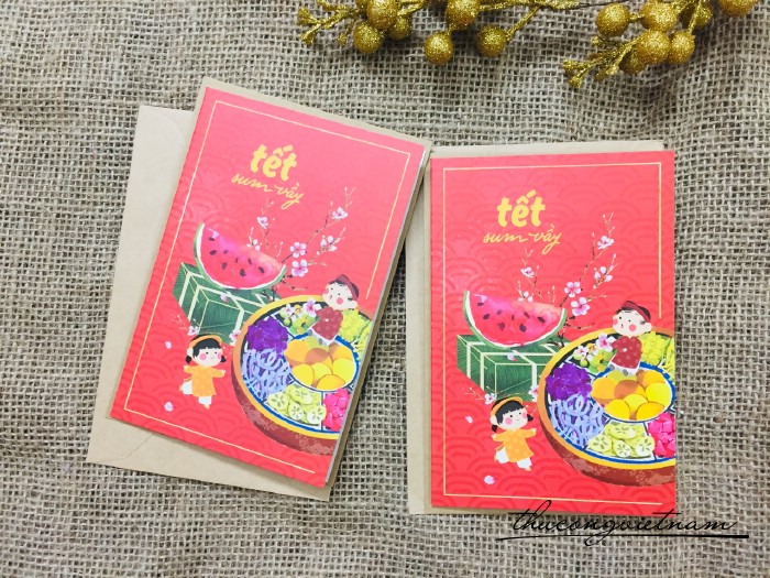 Thiệp in Tết (10.5*15.5cm) - Mẫu 7