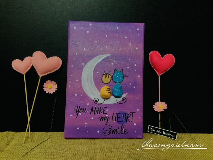 Tranh đá tinh yêu (20*30cm) - Mẫu 4