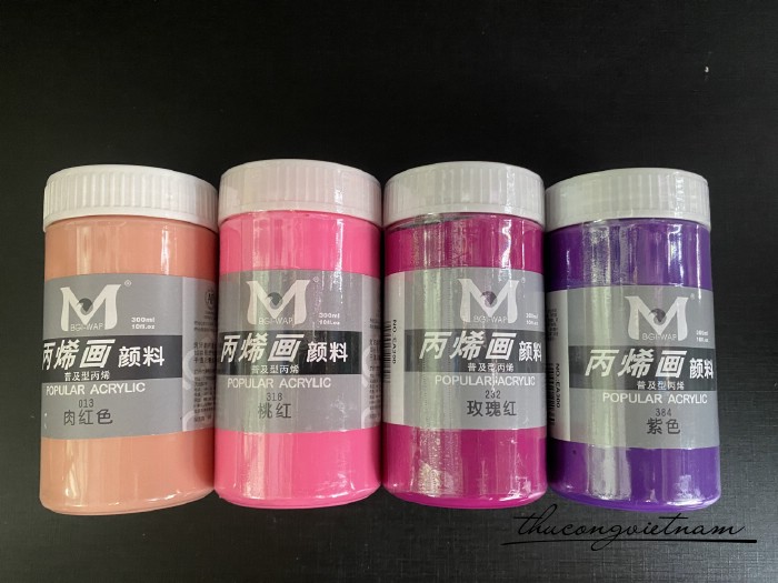 Acrylic 4 màu tông hồng - 300ml
