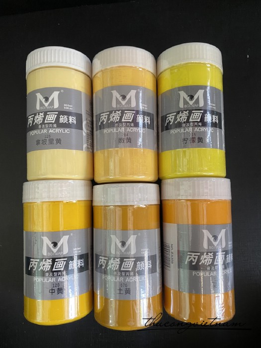 Acrylic 6 màu tông vàng - 300ml