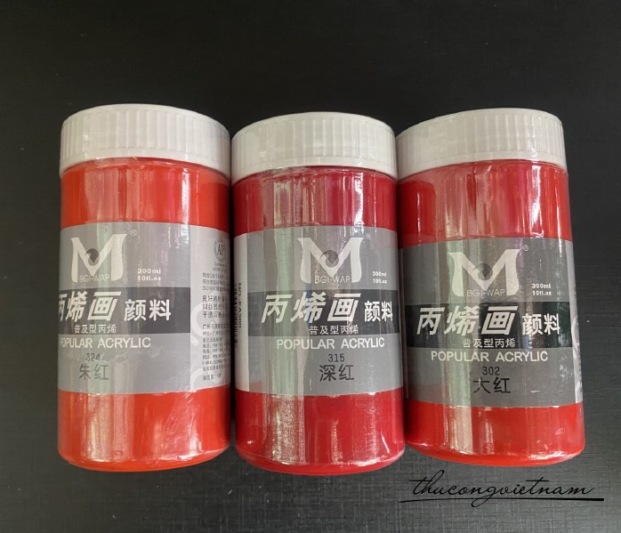 Acrylic 3 màu tông đỏ - 300ml