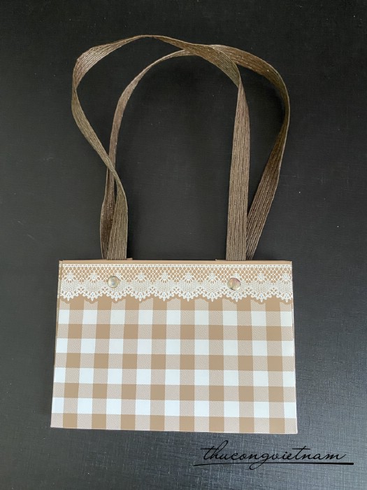 Giỏ cắm hoa hình chữ nhật (15*10*10cm) - Màu nâu