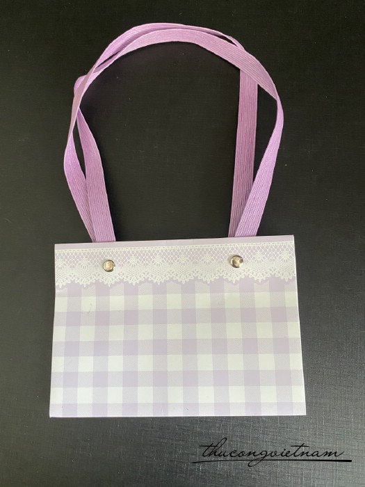 Giỏ cắm hoa hình chữ nhật (15*10*10cm) - Màu tím