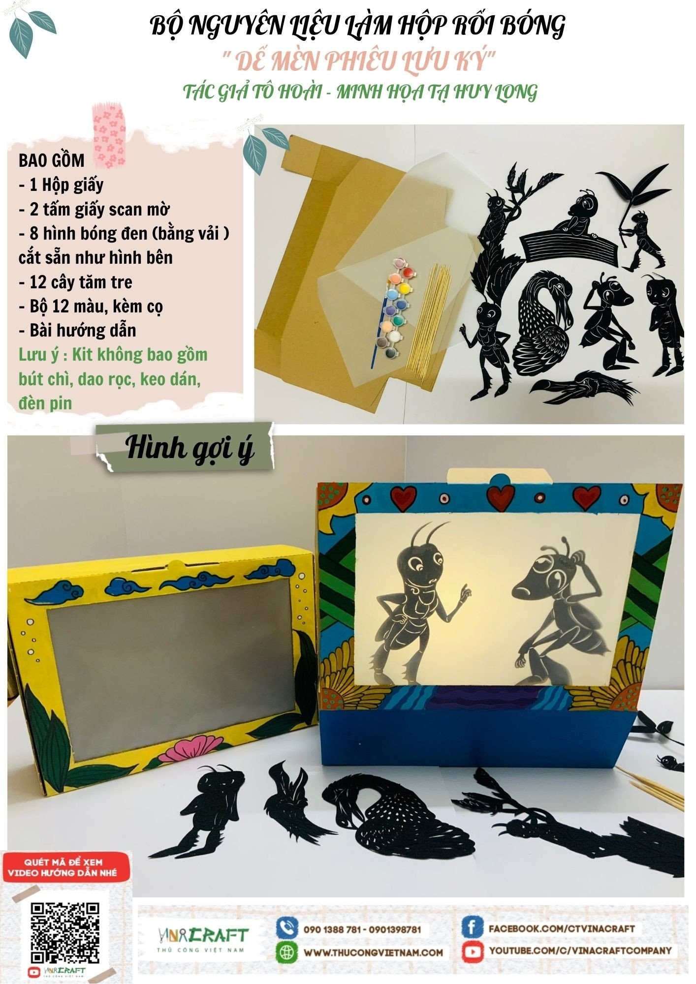 Bộ nguyên liệu hộp múa rối bóng 