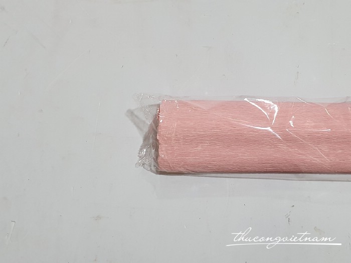 Giấy nhún khổ 50*250cm - Màu hồng da
