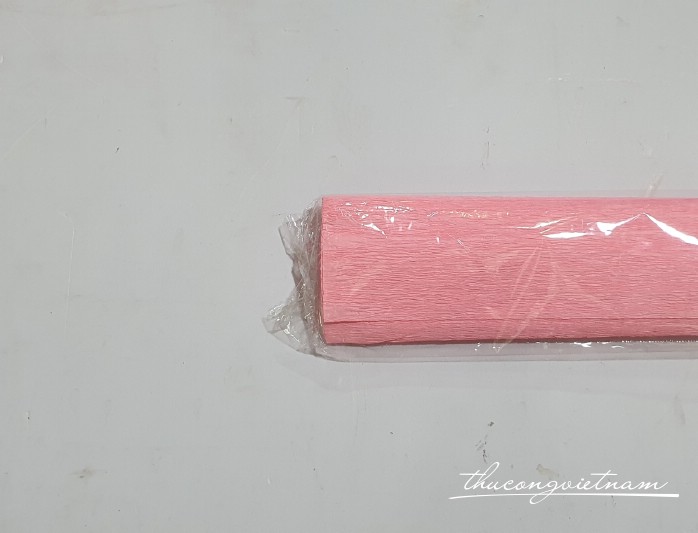 Giấy nhún khổ 50*250cm - Màu hồng