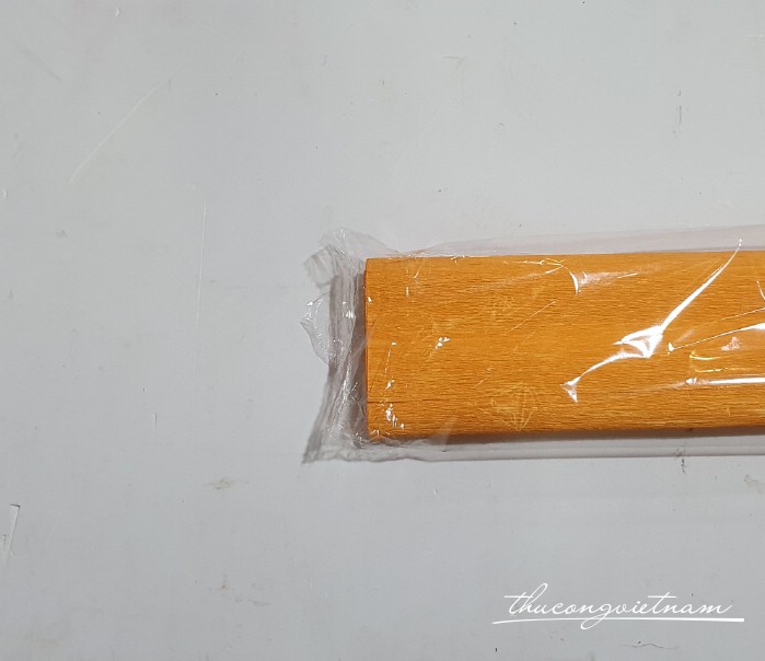 Giấy nhún khổ 50*250cm - Màu cam nhạt